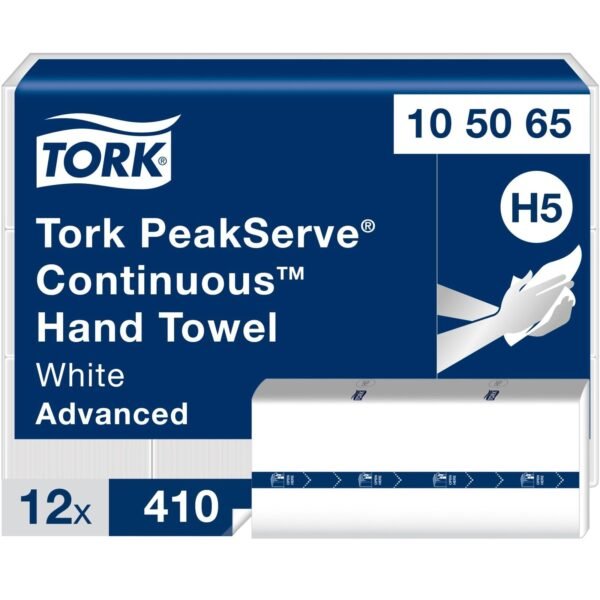 Tork® Continuous Multifold Paper Towels, 1-Ply, White, 4920 Towels (105065)
