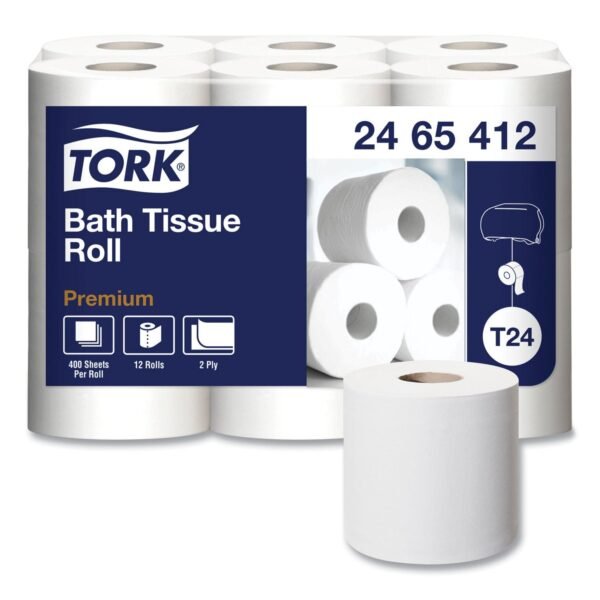 Tork® Premium Poly-Pack Toilet Paper, 2-Ply, 400 Sheets, 48 Rolls (2465412)