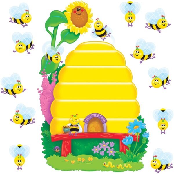 Trend Busy Bees Job Chart Bulletin Board Set 36 x Bee, Beehive Shape - Multicolor - 1 Set (T8077)