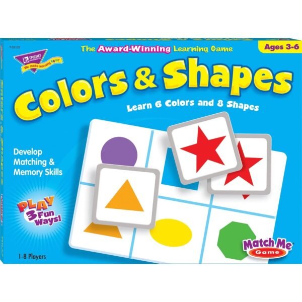 Trend Colors/Shapes Match Me Learning Game Educational - 1 to 8 Players - 1 Each (58103)