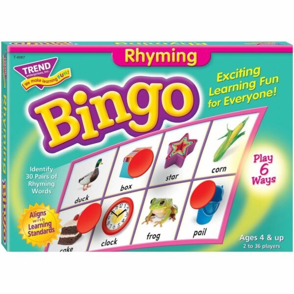 Trend Rhyming Bingo Game Theme/Subject: Learning - 4 Year & Up - Multi (T6067)