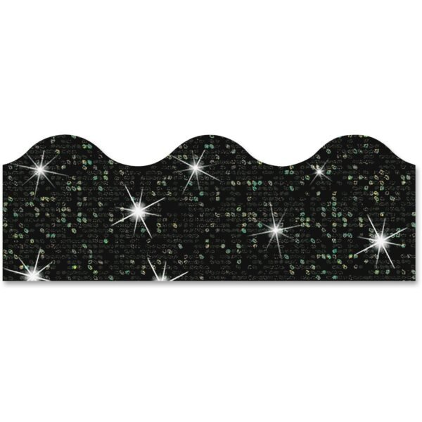 Trend Sparkle Terrific Trimmers Sparkle - Durable, Reusable - 2.25" Height x 390" Width x 41" Length - Black - 1 Pack (91417)