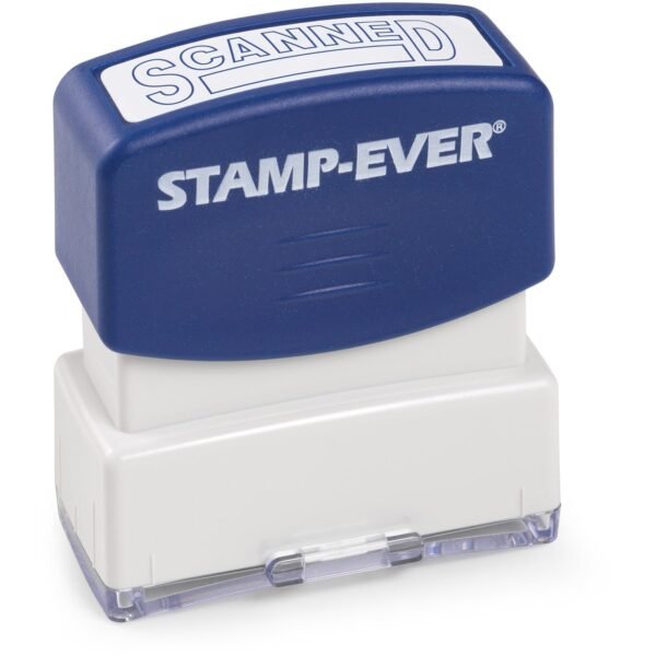 Trodat SCANNED Pre-inked Stamp Message Stamp - SCANNED - 0.63" Impression Width x 1.81" Impression Length - 50000 Impression(s) - Blue - 1 Each (8864)
