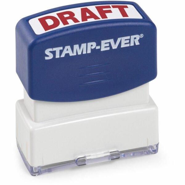 Trodat Stamp-Ever Pre-Inked DRAFT HERE Stamp DRAFT - 0.55" Impression Width x 1.50" Impression Length - Red - 1 Each (5947)