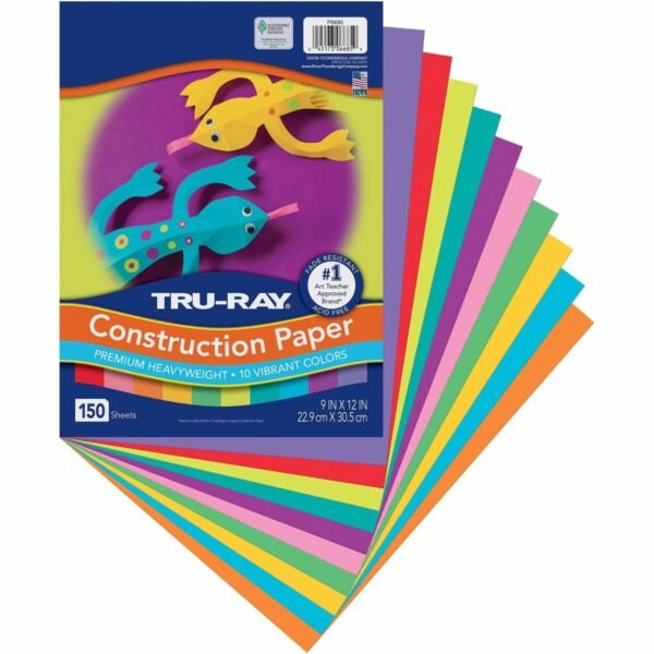 Tru-Ray Construction Paper Art, Craft Project - Assorted - Paper, Sulphite, Fiber - 150 / Pack (P6685)