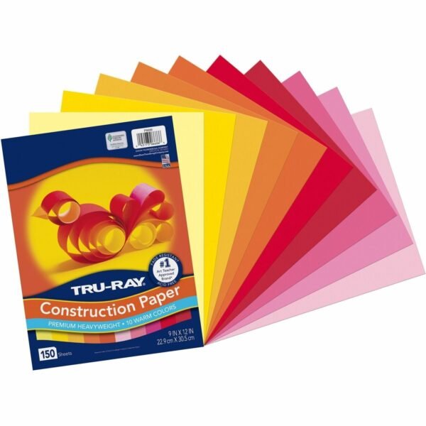 Tru-Ray Construction Paper Construction, Art Project, Craft Project - 9" Width x 12" Length - Orange, Yellow, Electric Orange, Pink, Shocking Pink, Light Yellow, Pumpkin, Gold,...