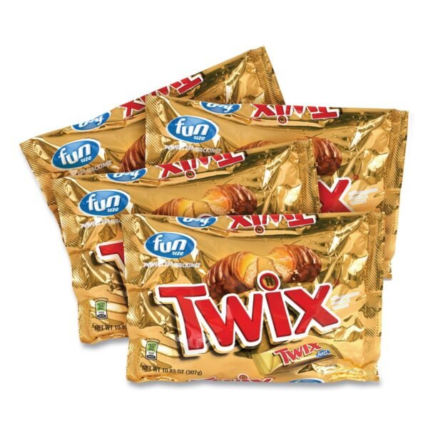 Twix Cookie Bars, Fun Size, 10.83 oz Bag, 4 Bags/Box (20900467)
