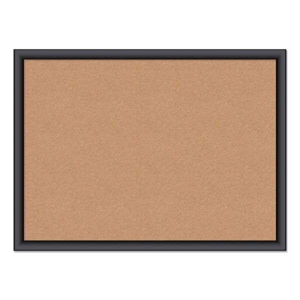 U Brands Cork Bulletin Board, 23 x 17, Tan Surface, Black Frame (026U0001)