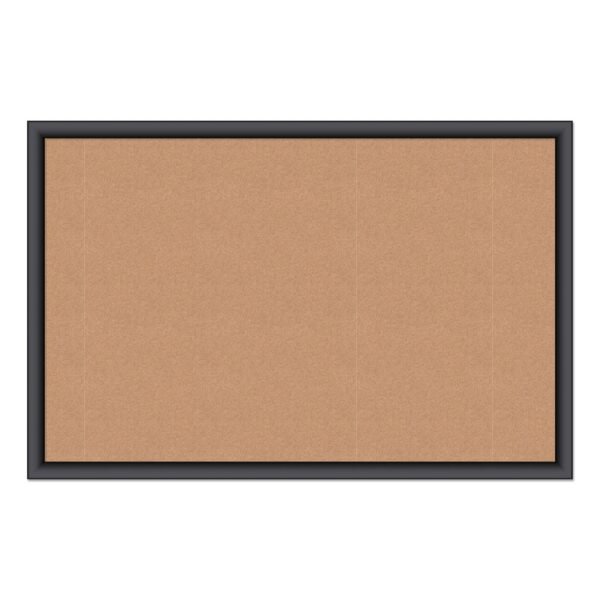 U Brands Cork Bulletin Board, 35 x 23, Tan Surface, Black Frame (301U0001)