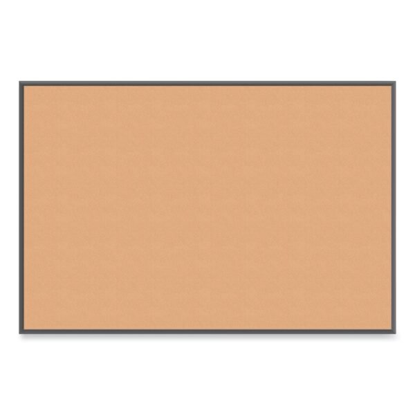 U Brands Cork Bulletin Board with Black Aluminum Frame, 70 x 47, Tan Surface (2882U0001)