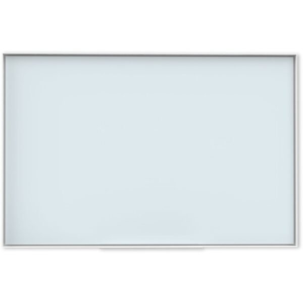 U Brands Frosted Glass Dry Erase Board 36" (3 ft) Width x 24" (2 ft) Height - Frosted White Tempered Glass Surface - White Aluminum Frame - Rectangle - Horizontal/Vertical - 1...