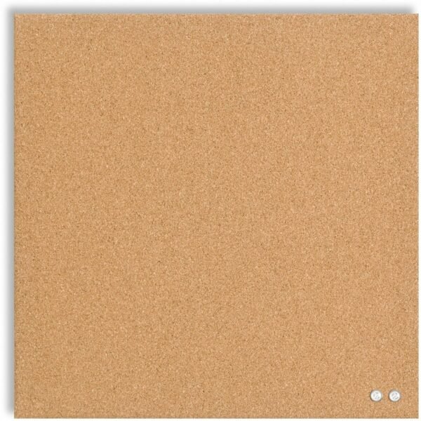U Brands Square Cork Bulletin Board, 14 x 14 Inches, Frameless, Natural, Push Pins Included 14" Board Height x 14" Board Width - Natural Cork Surface - Self-healing, Frameless,...
