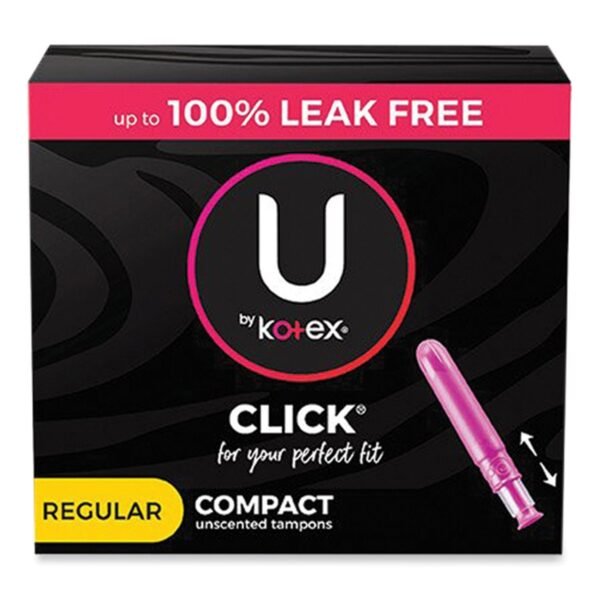 U by Kotex Click Compact Tampons, Super, 32/Pack (51583)