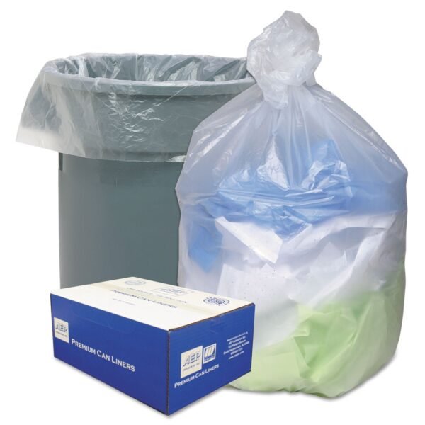 Ultra Plus Can Liners, 60 gal, 14 mic, 38" x 60", Natural, 20 Bags/Roll, 10 Rolls/Carton (HD386014N)