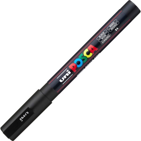 uni-ball uni® Posca PC-3M Paint Markers Fine Marker Point - Black Ink - Water Based, Pigment-based - 6 / Pack (PC3MBLACK)