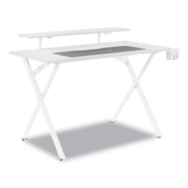 Union & Scale Vizon 47" Gaming Desk, 47.2" x 26.6" x 35", White Colorway (60986)