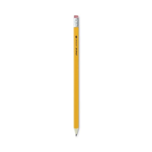 Universal #2 Pre-Sharpened Woodcase Pencil, HB (#2), Black Lead, Yellow Barrel, 24/Pack (UNV55401)