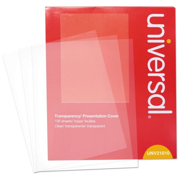 Universal Black and White Laser Printer Transparency Film, 8.5 x 11, 100/Pack (UNV21010)