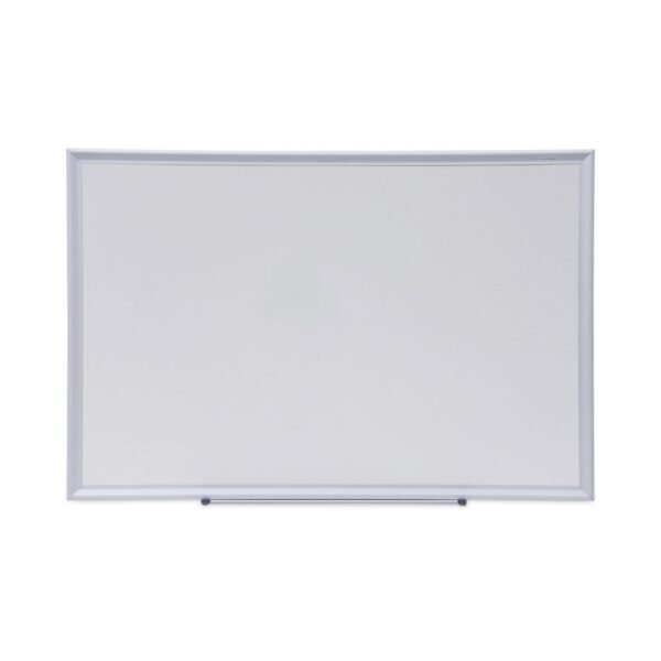 Universal Deluxe Melamine Dry Erase Board, 36 x 24, Melamine White Surface, Silver Aluminum Frame (UNV44624)