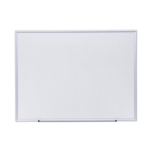 Universal Deluxe Melamine Dry Erase Board, 48 x 36, Melamine White Surface, Silver Aluminum Frame (UNV44636)