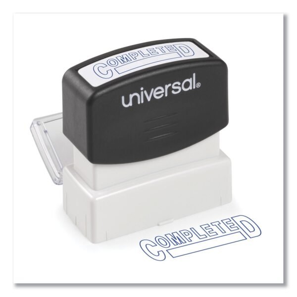 Universal Message Stamp, COMPLETED, Pre-Inked One-Color, Blue Ink (UNV10044)
