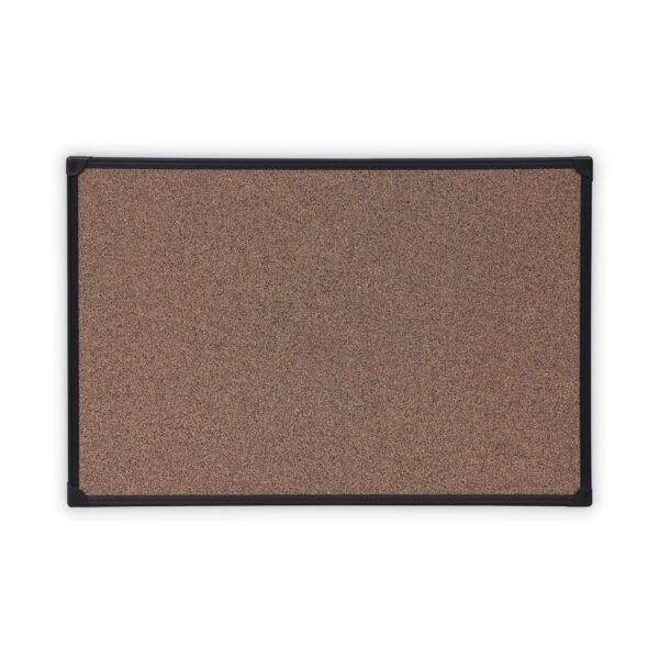 Universal Tech Cork Board, 36 x 24, Brown Surface, Black Plastic Frame (UNV43022)