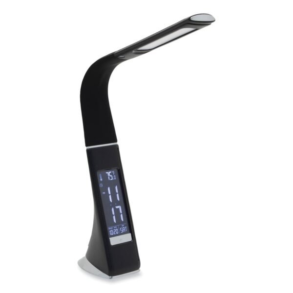 V-Light LRD Task Lamp with Digital Display, Gooseneck, 16" High, Black (SVLU2FBR)
