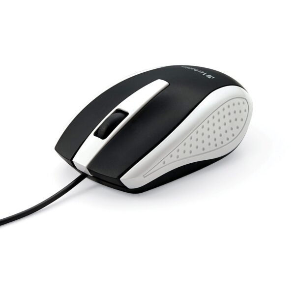 Verbatim Corded Notebook Optical Mouse - White Optical - Cable - White - USB Type A - Scroll Wheel - 3 Button(s) - 1 Each (99740)