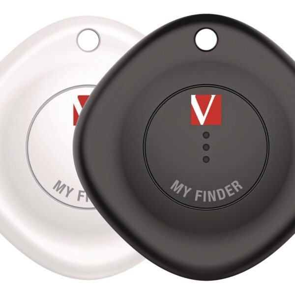 Verbatim My Finder Bluetooth Tracker for Apple iOS, Black/White, 2/Pack (32131)