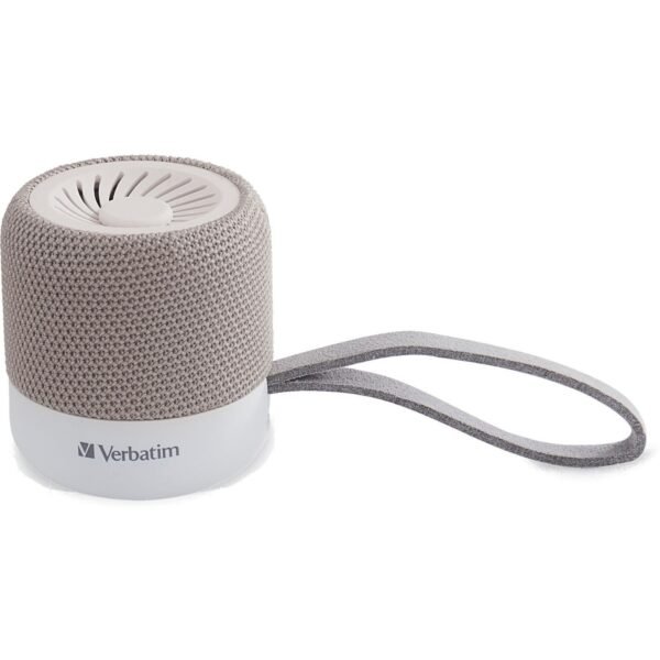 Verbatim Portable Bluetooth Speaker System - White 100 Hz to 20 kHz - TrueWireless Stereo - Battery Rechargeable - 1 Pack (70232)