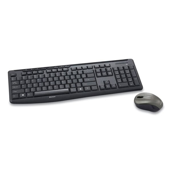 Verbatim Silent Wireless Mouse and Keyboard, 2.4 GHz Frequency/32.8 ft Wireless Range, Black (99779)