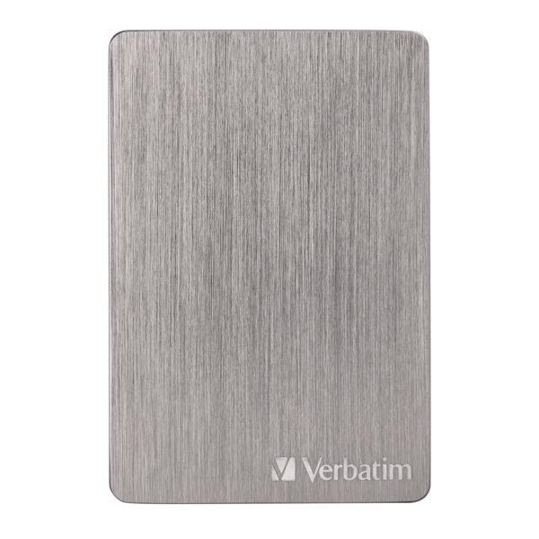 Verbatim Store n Go ALU Slim Portable Hard Drive, 1 TB, USB 3.2 Gen 1, Silver (53663)