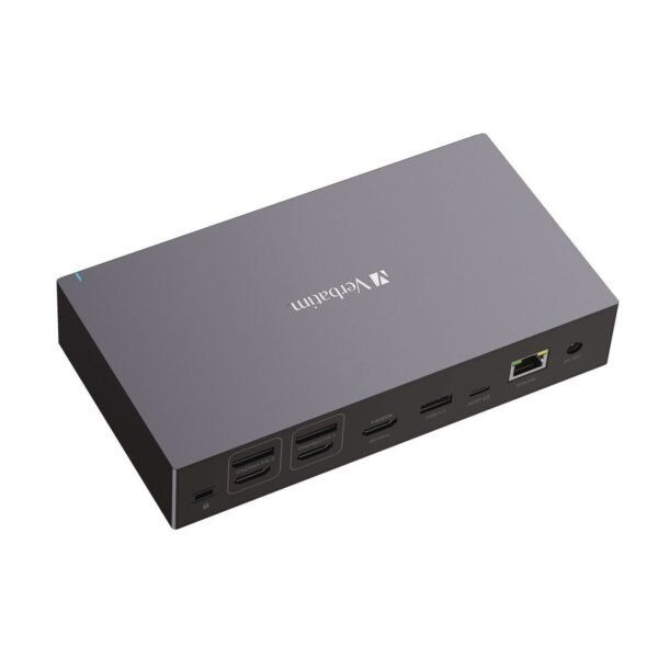 Verbatim USB-C Pro Docking Station 17-in-1, Audio/DisplayPort/HDMI/Micro SD/RJ45/SD/USB-A/USB-C, Gray (32172)