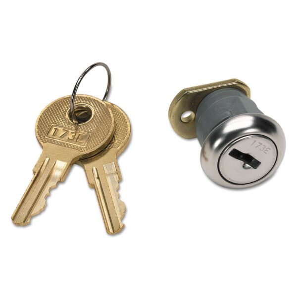 Vertical File Lock Kit for HON Locking Vertical File Cabinets and Pedestals, Chrome (F24)