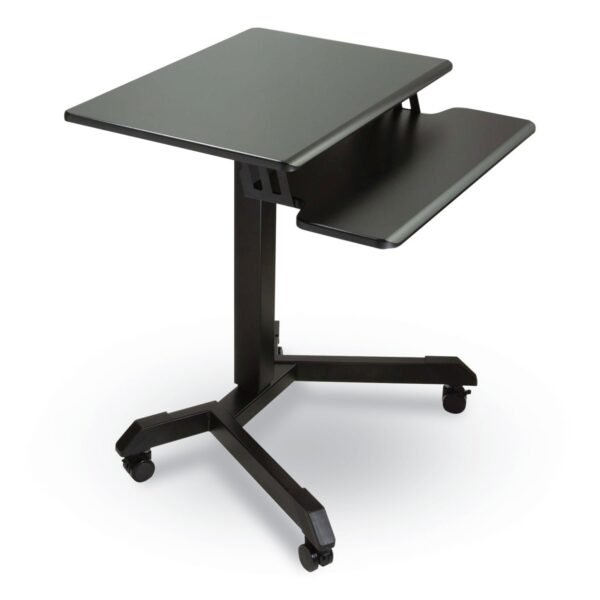 Victor Mobile Height Adjustable Standing Desk with Keyboard Tray, 25.6 x 17.7 x 29 to 44, Black (DC550)