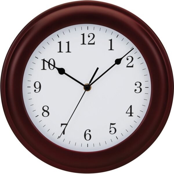 Victory Light Light Tempus Wall Clock Analog - Quartz - Mahogany Case - Wood (TC8743FE)