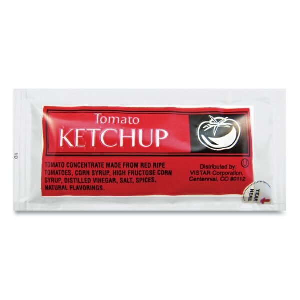 Vistar Condiment Packets, Ketchup, 0.25 oz Packet, 200/Carton (80002)
