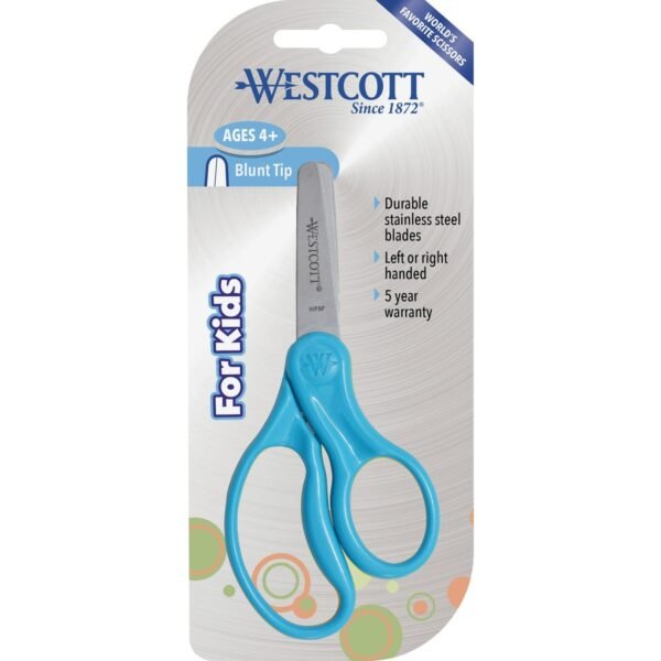 Westcott Blunt Tip 5" Kids Scissors 5" Overall Length - Stainless Steel - Blunted Tip - Assorted - 30 / Pack (16656)