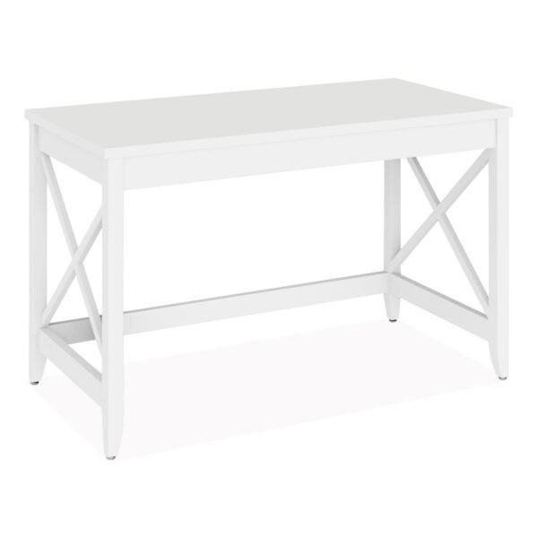 Workspace by Alera Farmhouse Writing Desk, 47.24" x 23.62" x 29.53", White (ALEWSF4824WT)