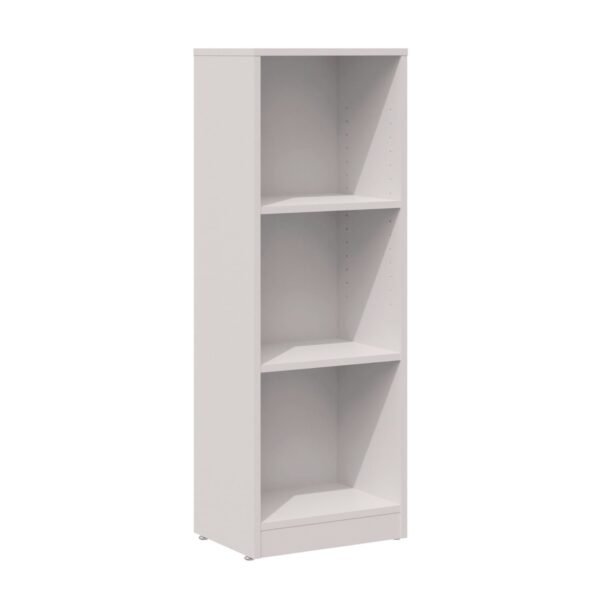 Workspace by Alera Three-Shelf Narrow-Footprint Bookcase, 15.75" x 11.42" x 44.33", White (ALEWS161248WT)