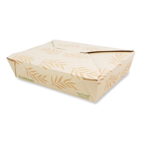 World Centric No Tree Folded Takeout Containers, 50 oz, 6.2 x 8.5 x 1.85, Natural, Sugarcane, 200/Carton (TONT2)