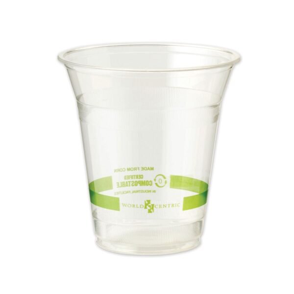 World Centric PLA Clear Cold Cups, 12 oz, Clear, 1,000/Carton (CPCS12)