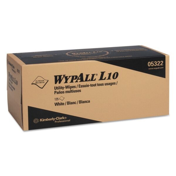 WypAll L10 Towels POP-UP Box, 1-Ply, 12 x 10.25, White, 125/Box, 18 Boxes/Carton (05322)