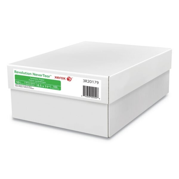 Xerox Revolution NeverTear, 10 mil, 8.5 x 11, Smooth White, 500/Ream (3R20179)