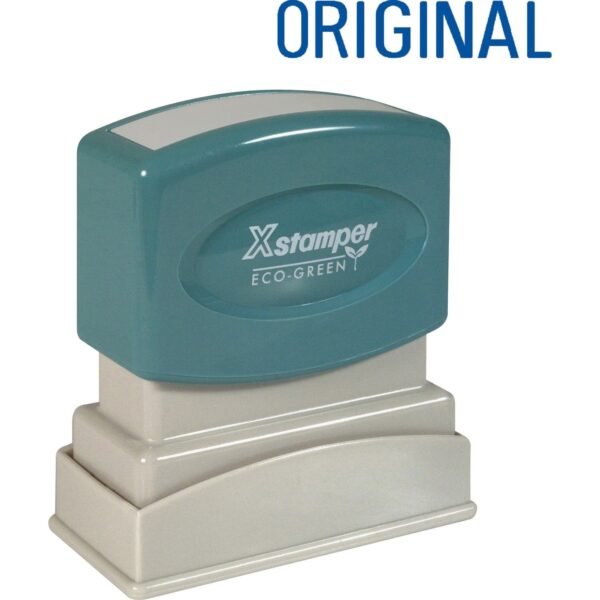 Xstamper ORIGINAL Title Stamp Message Stamp - ORIGINAL - 0.50" Impression Width x 1.63" Impression Length - 100000 Impression(s) - Blue - Recycled - 1 Each (1111)