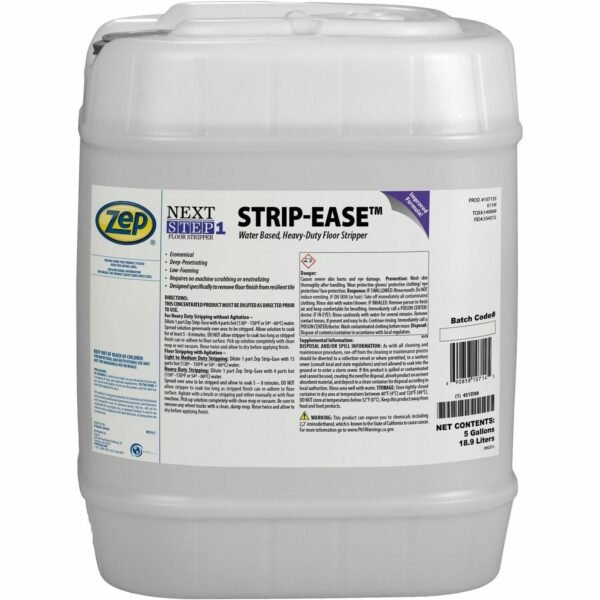 Zep Commercial Strip-Ease Heavy Duty Floor Stripper Ready-To-Use - 640 fl oz (20 quart) - 1 / Carton - Heavy Duty, Low Foaming, Scrub-free, Environmentally Friendly, Water...