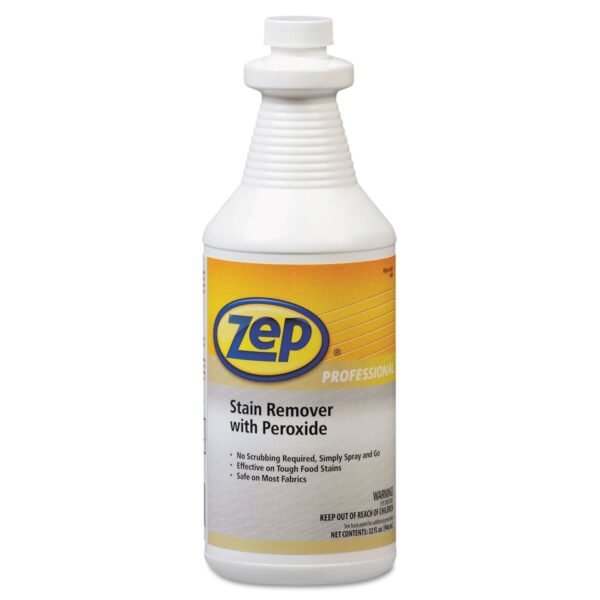 Zep Stain Remover with Peroxide, Quart Bottle, 6/Carton (1041705)