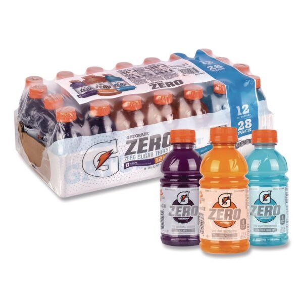 Zero Variety Pack, Assorted Flavors, 12 oz Bottle, 28/Carton