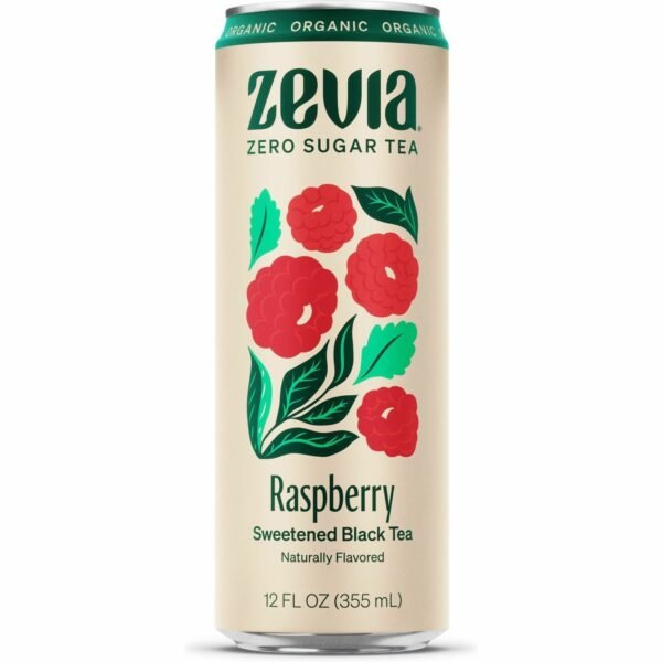 Zevia Zero Sugar Black Tea Black Tea Black Tea - 12 oz - GMO Free - Organic - 12 / Carton (0170312)