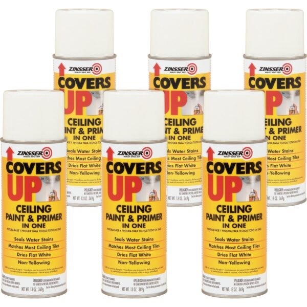 Zinsser COVERS UP Ceiling Paint/Primer in One 1 Color(s) - White - 13 fl oz - 6 / Carton (3688CT)